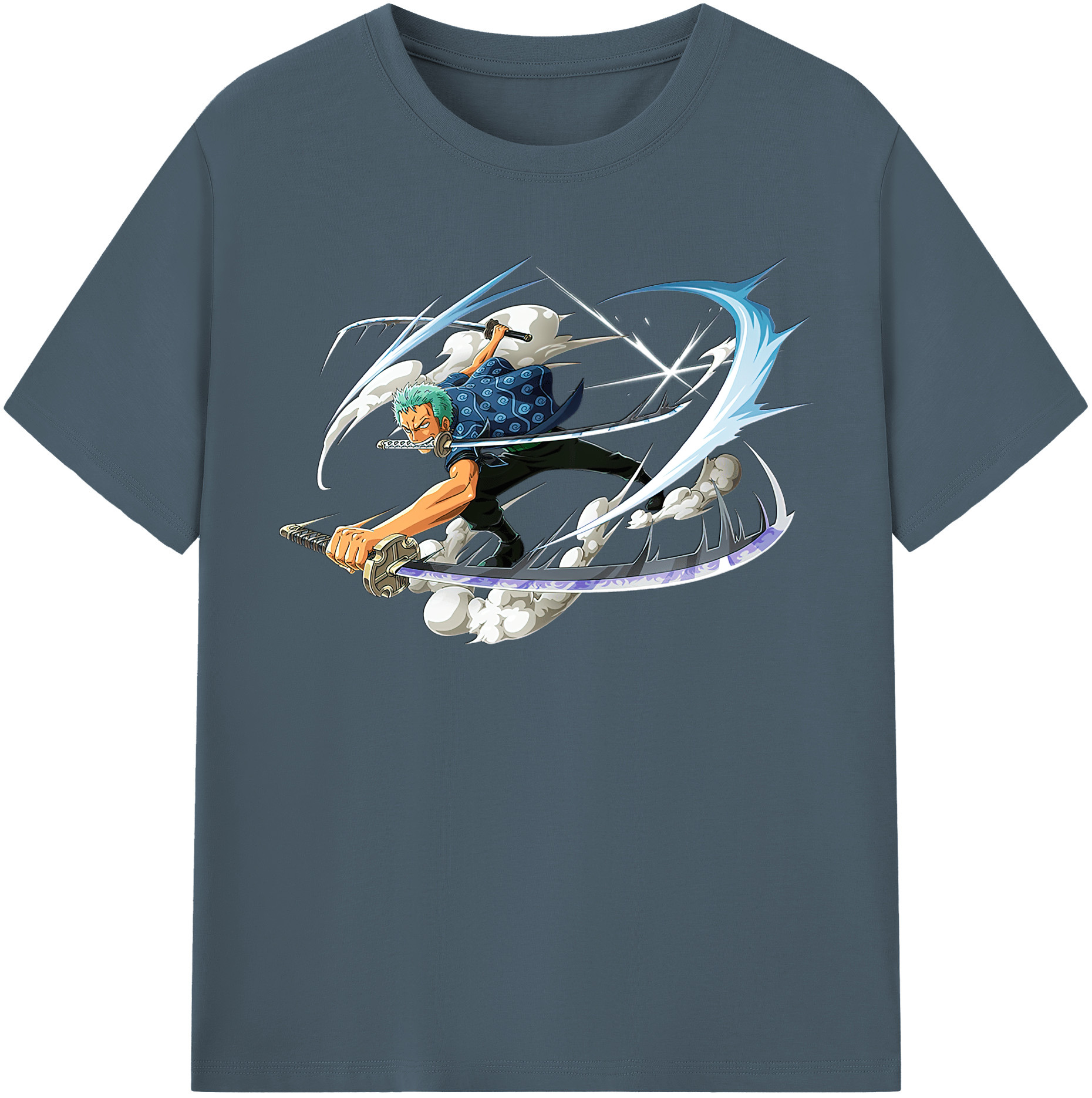 ワンピース ロロノア・ゾロ ONE PIECE Roronoa Zoro 綿100％半袖Tシャツ（フロントプリント）